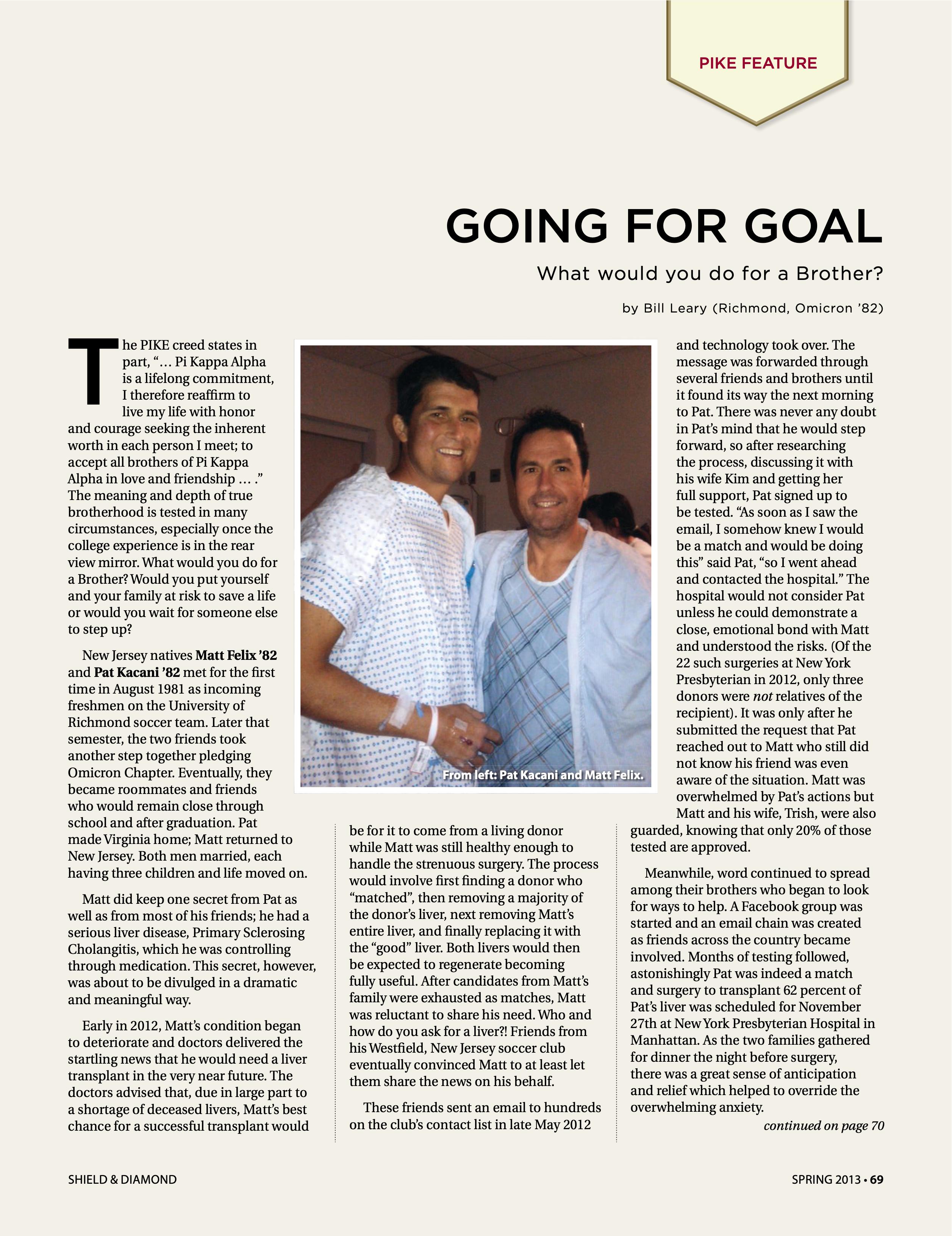 Pike Feature: Going for Goal, Spring 2013